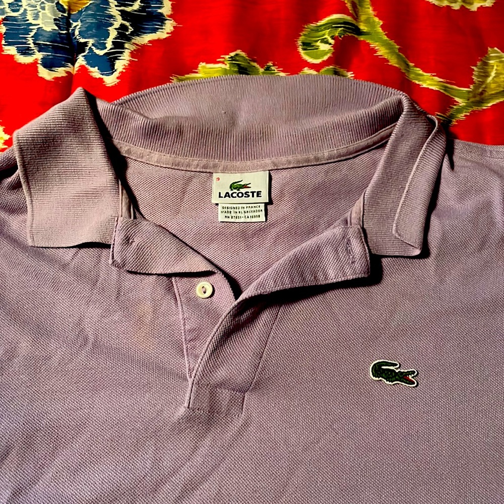 Lacoste purple polo